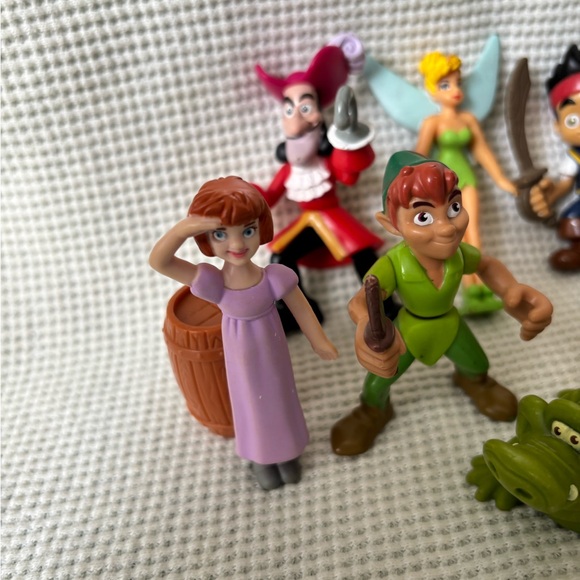 Disney PETER PAN Tinkerbell HOOK SMEE WENDY TICK TOCK Lost Boy figure lot +